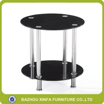 Simple black small tempered design glass coffee table sofa table