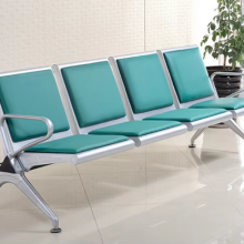 Stainless Steel Airport and Hospital Chairs - 4 Seater Bench
