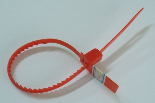 Pe Material Plastic Red Cargo Security Sealing Of Bar Code Printing With Iso / Pas 17712