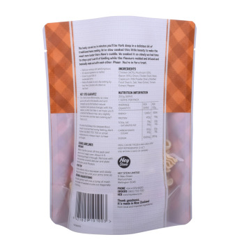 Eco-friendly biodegradable dry food ritsit stand up tas 250g