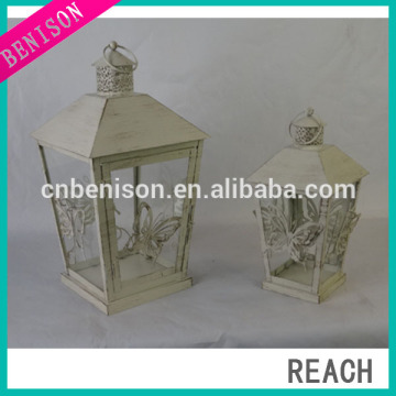 2014 hot selling garden wood candle lantern