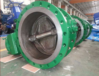 Electric Double Flange Worm Gear Actuated Butterfly Valve