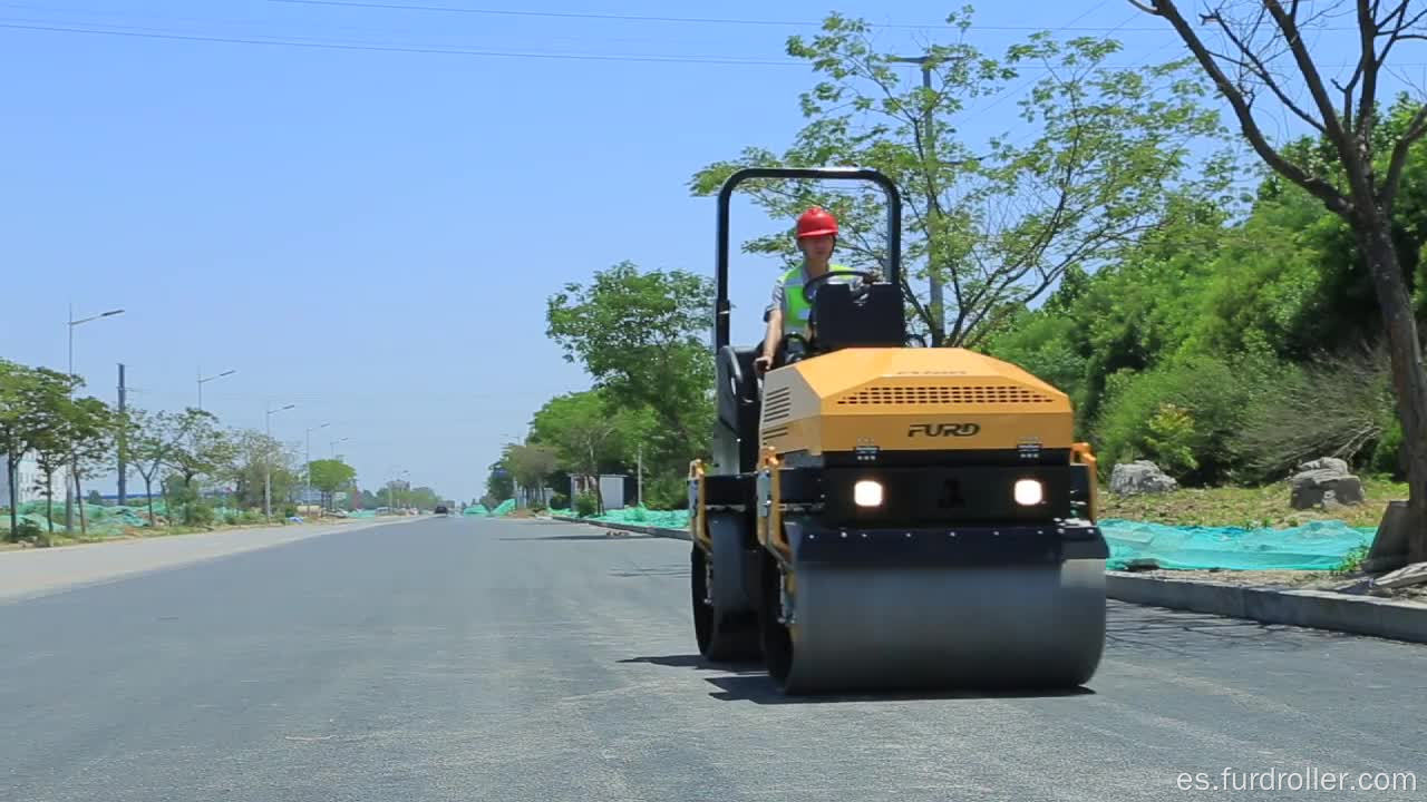 Compactador de rodillos de asfalto de rodillos de doble tambor de 3 toneladas FYL-1200