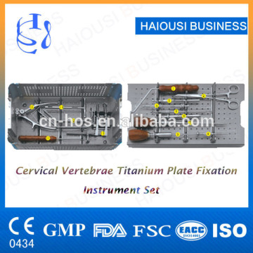 Titanium Cervical Plate Fixation instrument set,orthopedic spinal instrument set