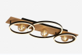 LED Cercle anneau à chasse d&#39;eau à plafond en verre de montage