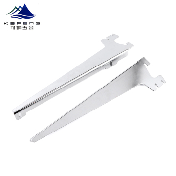 Wholesale Supermarket Angle Hooks Glass Shelf Slotted Brackets