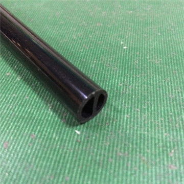 Tianqi professional manufacturer extrusion profile half round black double layered abs tube