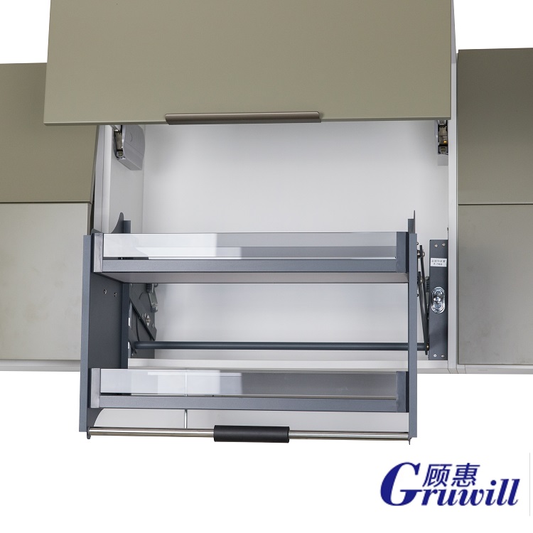 Kitchen Accessories Lift Basket Adjustable Pull Down Shelves Cabinet Elevator Basket