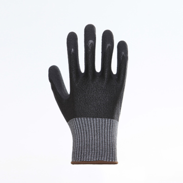 Black Latex Coated Cut-Resistance Safety Work Gloves