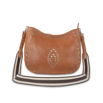 Top Grade Leather Cross Body Bag With Rivet