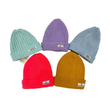 Candy màu đan mũ mũ trẻ em beanie