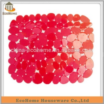 red color plastic place mat