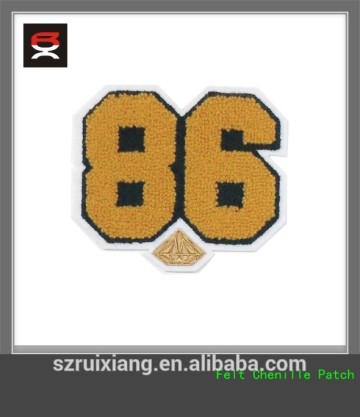 Custom Letters "86" Chenille embroidery patches