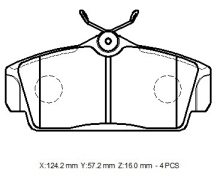 Nissan Almera Primera brake pads FMSI D1147