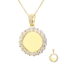 Hip Hop Iced Out Custom Silver Pendant