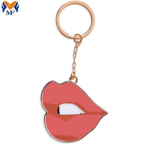 Promotional Gift Metal Customized Red Lip Keychain