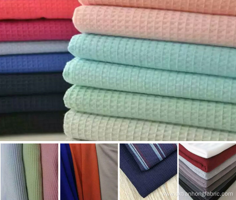 High Quality 100%Cotton Knitted Waffle Fabric 32s