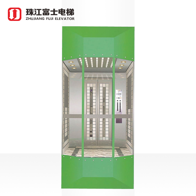 ZhuJiangFuji Brand Panoramic Sightseeing External Commercial Vertical Passenger Elevator