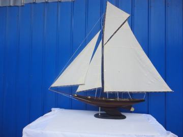 Antique wooden ship model, wooden sail boat model, merchant ship 