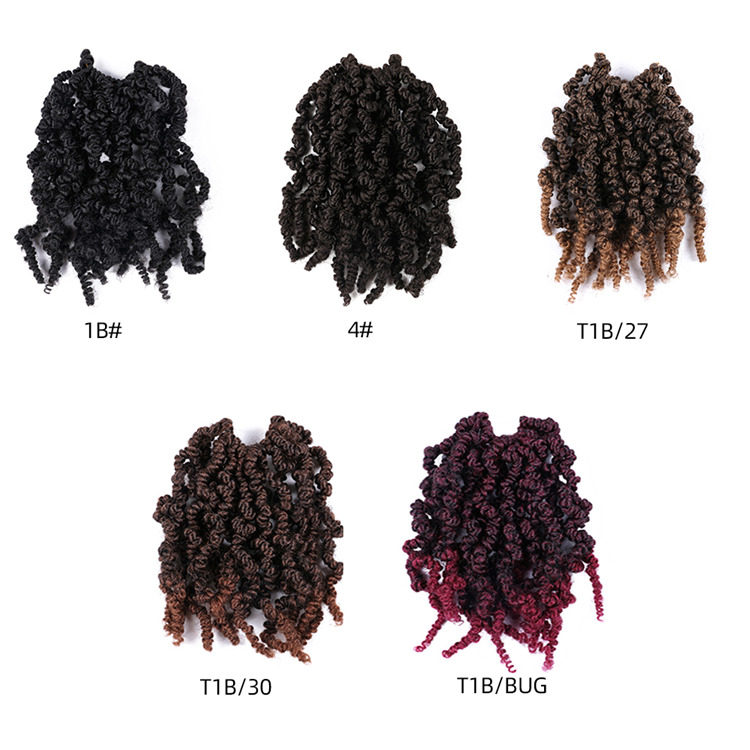 Wholesale Short Bomb Twist Crochet Hair Spring Twist Hair Pre-twisted Passion Twist Crochet Braids