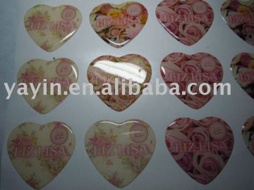 Domed Epoxy Self Adhesive Sticker