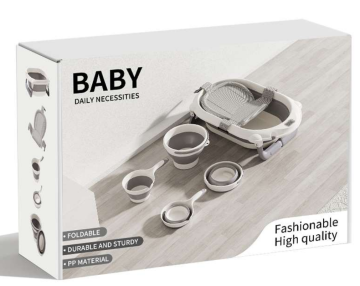 Classic Baby Bath Set with 4 Essential Tools