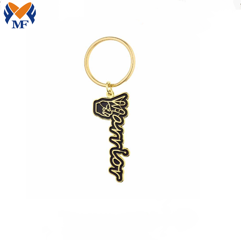 Gold Letter Keyring