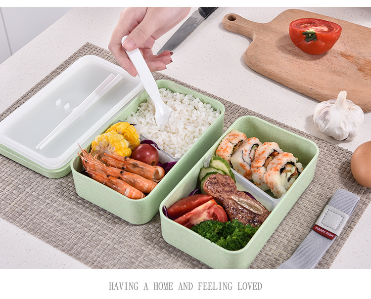 Rice Husks Plant Fibre Bento Boxes Eco Friendly Lunch Box Unbreakable Organic Food Packaging Lunch Box