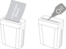 shredder lubricant sachet paper shredder