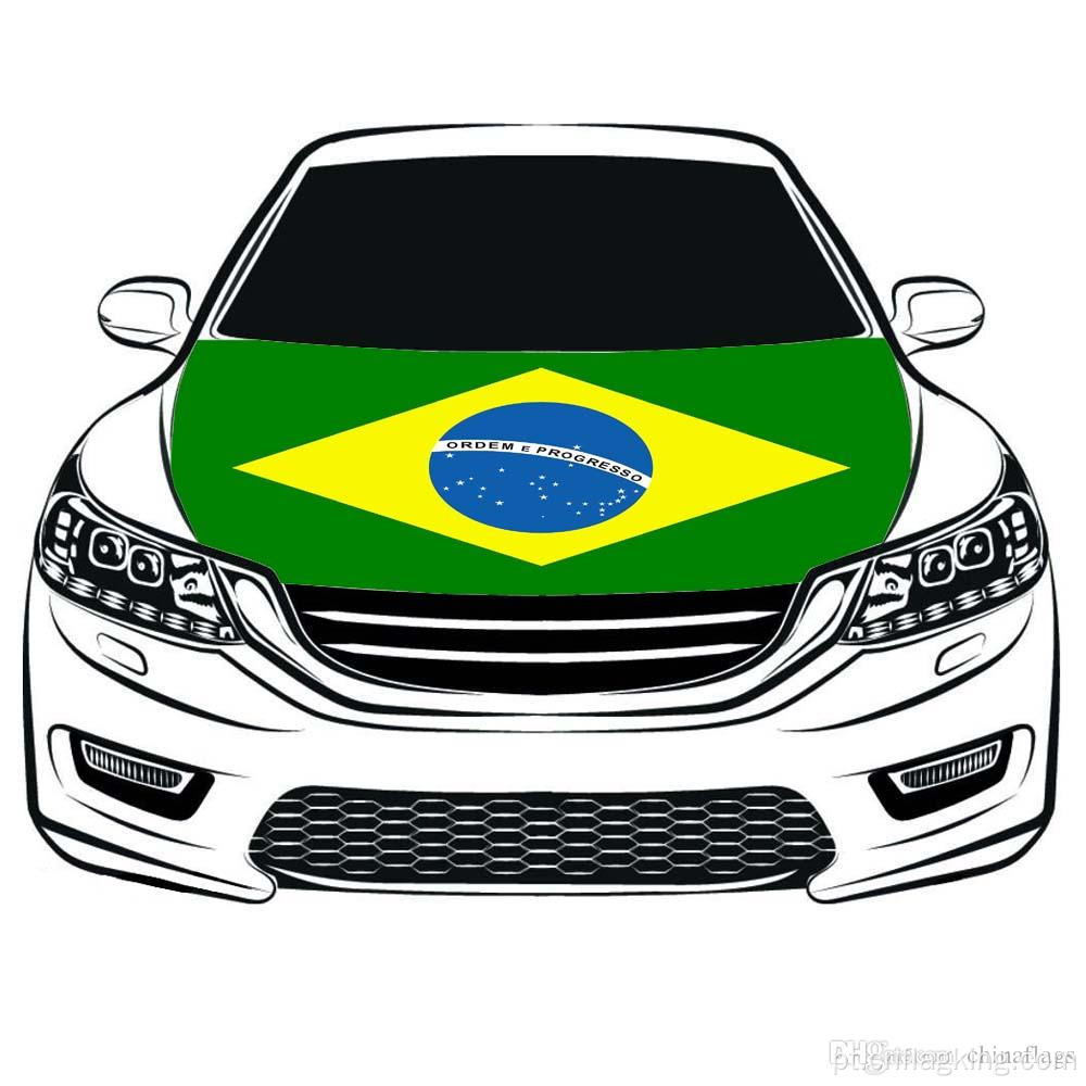 Bandeira do capô do carro da Copa do Mundo Brasil bandeira 100 * 150cm