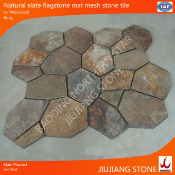 natural slate flagstone mat mesh stone tile