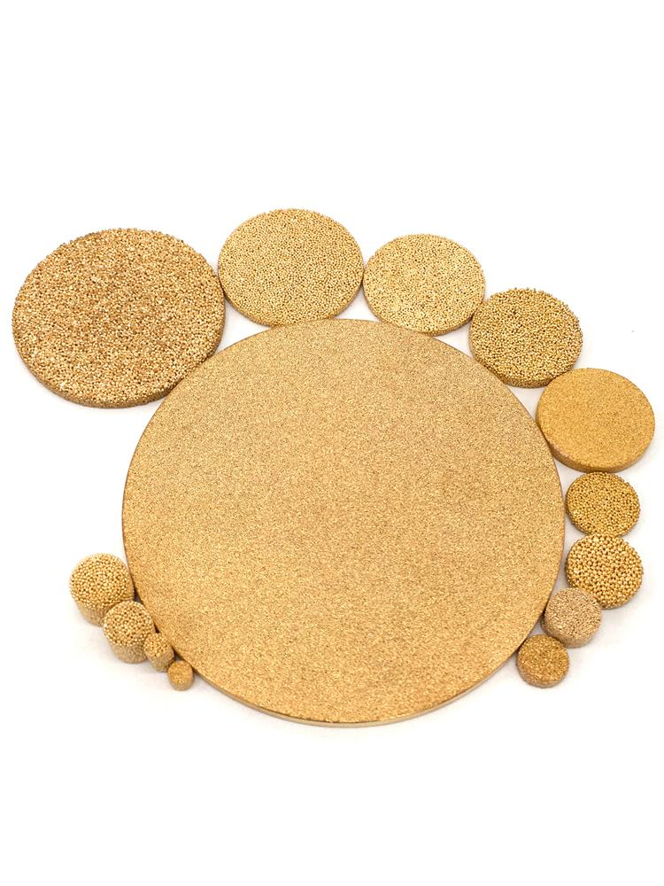 Özel gözenekli bronz sinterlenmiş yuvarlak bakır filtre Custom Porous Bronze Sintered Round Copper Filter