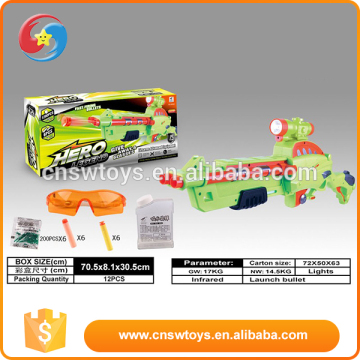 Promotional creative funny plastic green children BO gun toy set