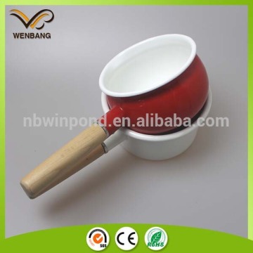 enamel milk pot,0.8mm milk boiling pot ,milk pot