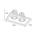 LEDERエッセンシャルホワイト12W * 2LEDダウンライト