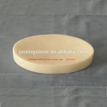 oval white marble soap dish