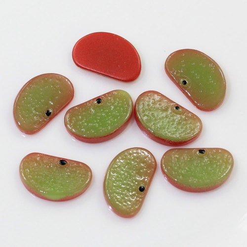 Cabujón de resina de fruta verde rojo Wholeseal Flatback Beads Slime Nevera Adornos Encantos Espaciador artesanal hecho a mano