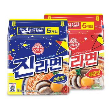 Ottogi Jin Ramen Spicy and Savory Instant Noodles