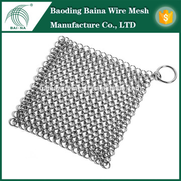 cast iron cleaner chain mail scrubber pan cast iron cleaner scrubber.