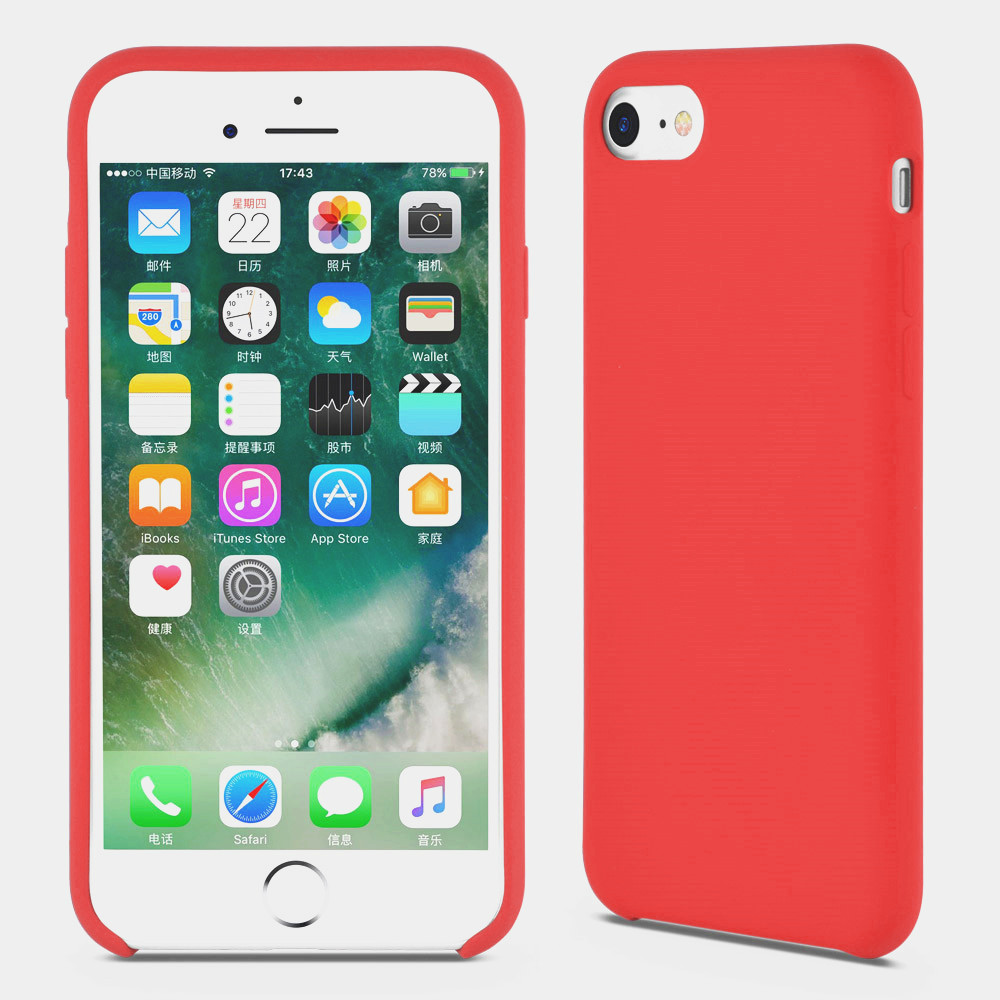 red liquid silicone case for iphone red liquid silicone case for iphone
