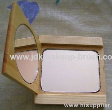 Wood Frame Compact Cosmetic Mirror?