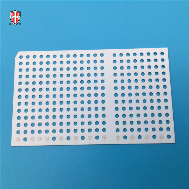 laser cutting 96% alumina ceramic cooling fin substrate