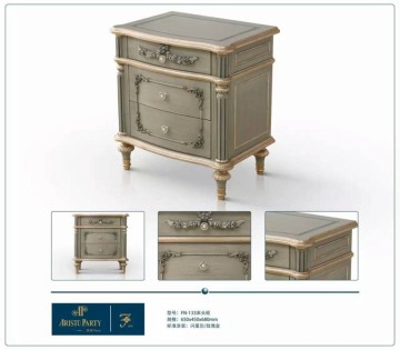 Gold Plated European Louis Style Bedroom Gold Gorgeous Night Stand With Drawers