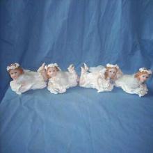 Polyresin Guard Angel Christmas Candleholders, Customized Designs are Accepted