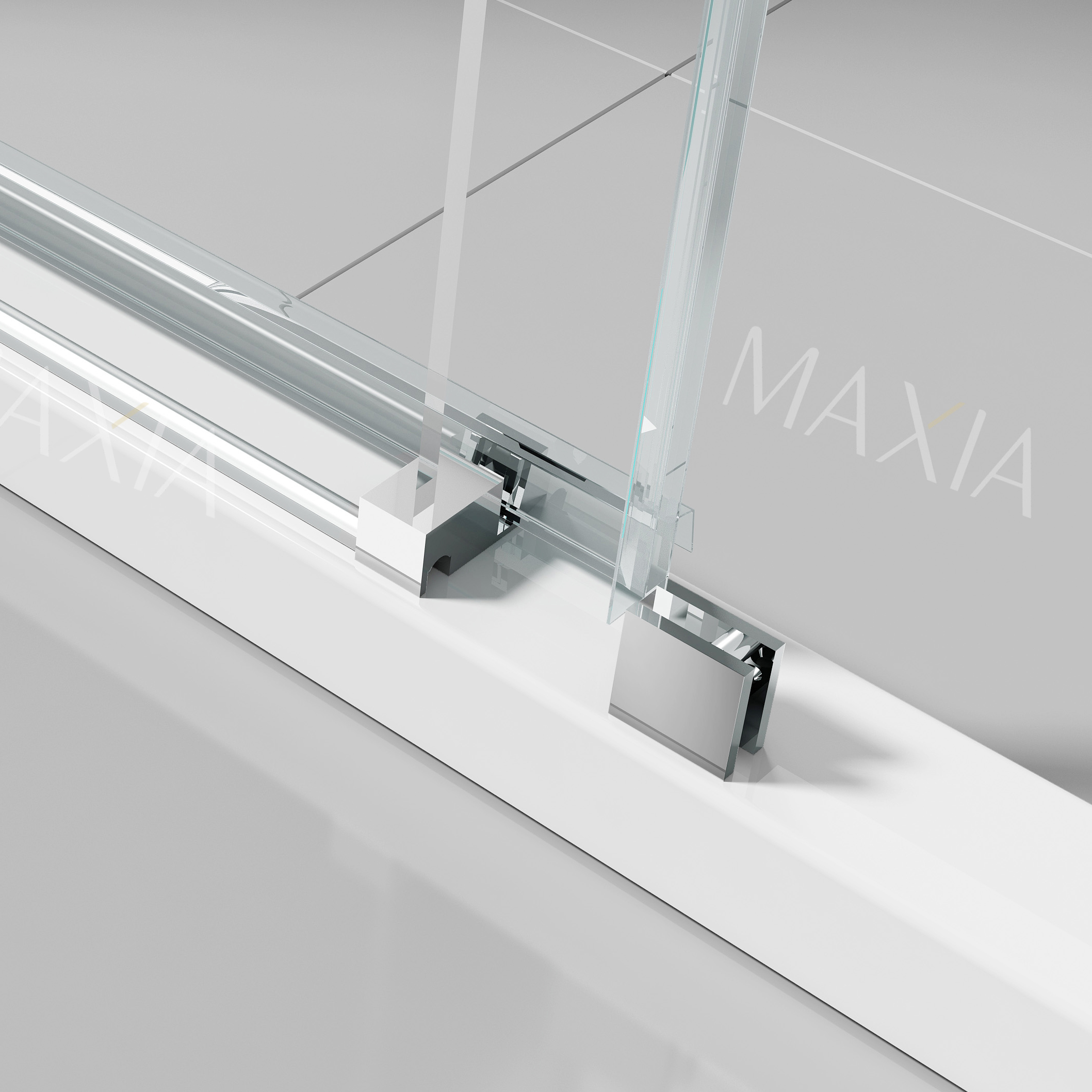 Ванная комната большой шкив с раздвижным душем экран