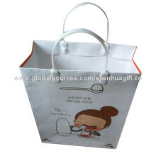 Strong Plastic Handle Paper Shopping Bag, FSC Certification