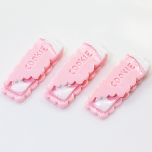 Hot selling Sandwich Biscuits Shaped Resin Cabochon 29*11mm For DIY Craft Decor Flatback Charms Phone Shell Items Spacer