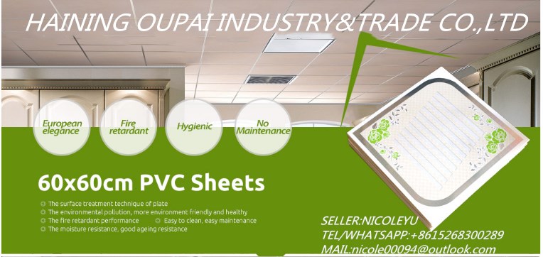 Cheap PVC t & g plastic bathroom PVC ceiling panels