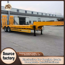 2 axle low flatbed trailer