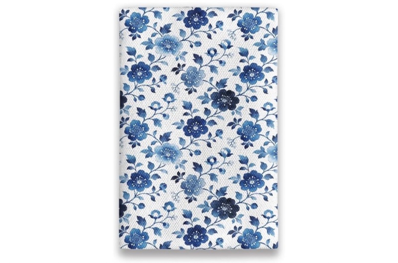 Blue Flower Pocket Tissue Bag with Coin Slot